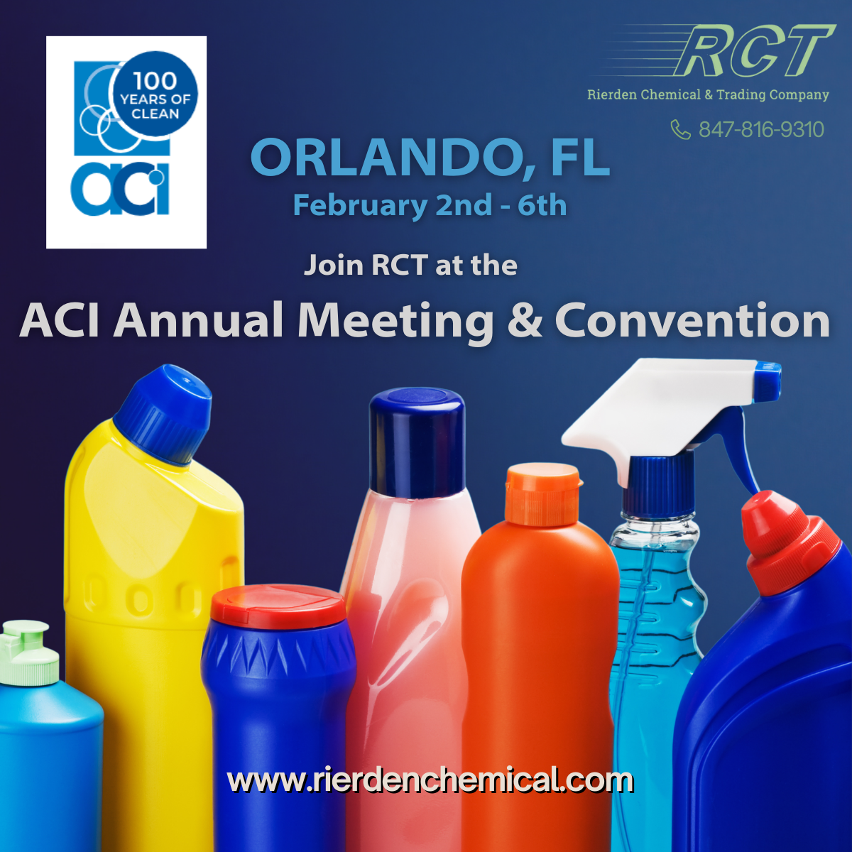Look for RCT at the American Cleaning Institute Convention in Orlando