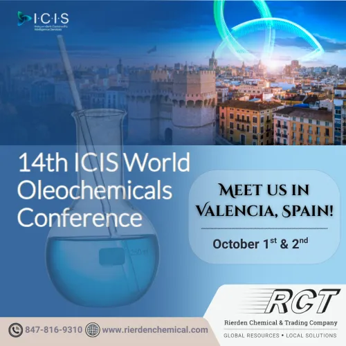 RCT is Attending the 14th World Oleochemicals Conference in Valencia, Spain!