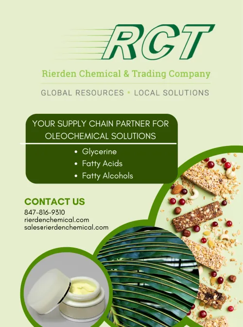 We are Your Supply Chain Partner for Oleochemical Solutions